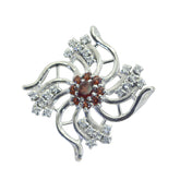 Natalia Silver and Red Pendant Design for Fashion Jewelry Garnet Red Red