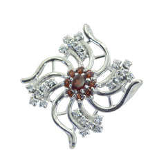 Natalia Silver and Red Pendant Design for Fashion Jewelry Garnet Red Red