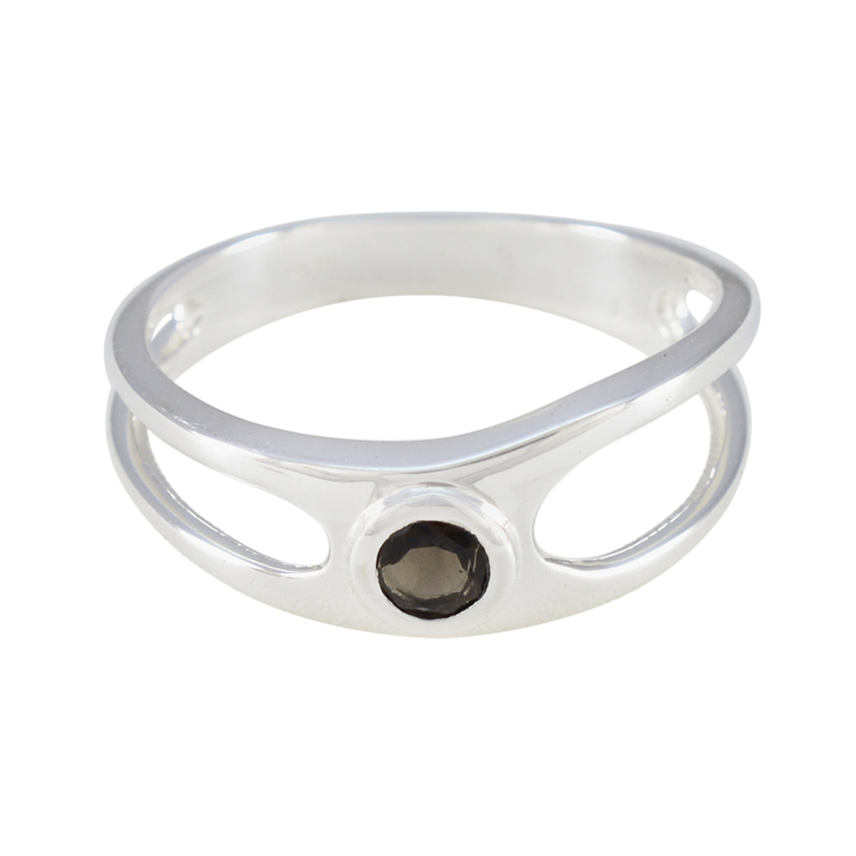 Tereza Romantic Brown Solitaire Ring smoky quartz Brown