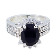 Stella Black Halo Ring for Women with Sparkling Stones