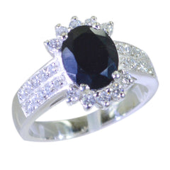 Stella Black Halo Ring for Women with Sparkling Stones Black Onyx Black