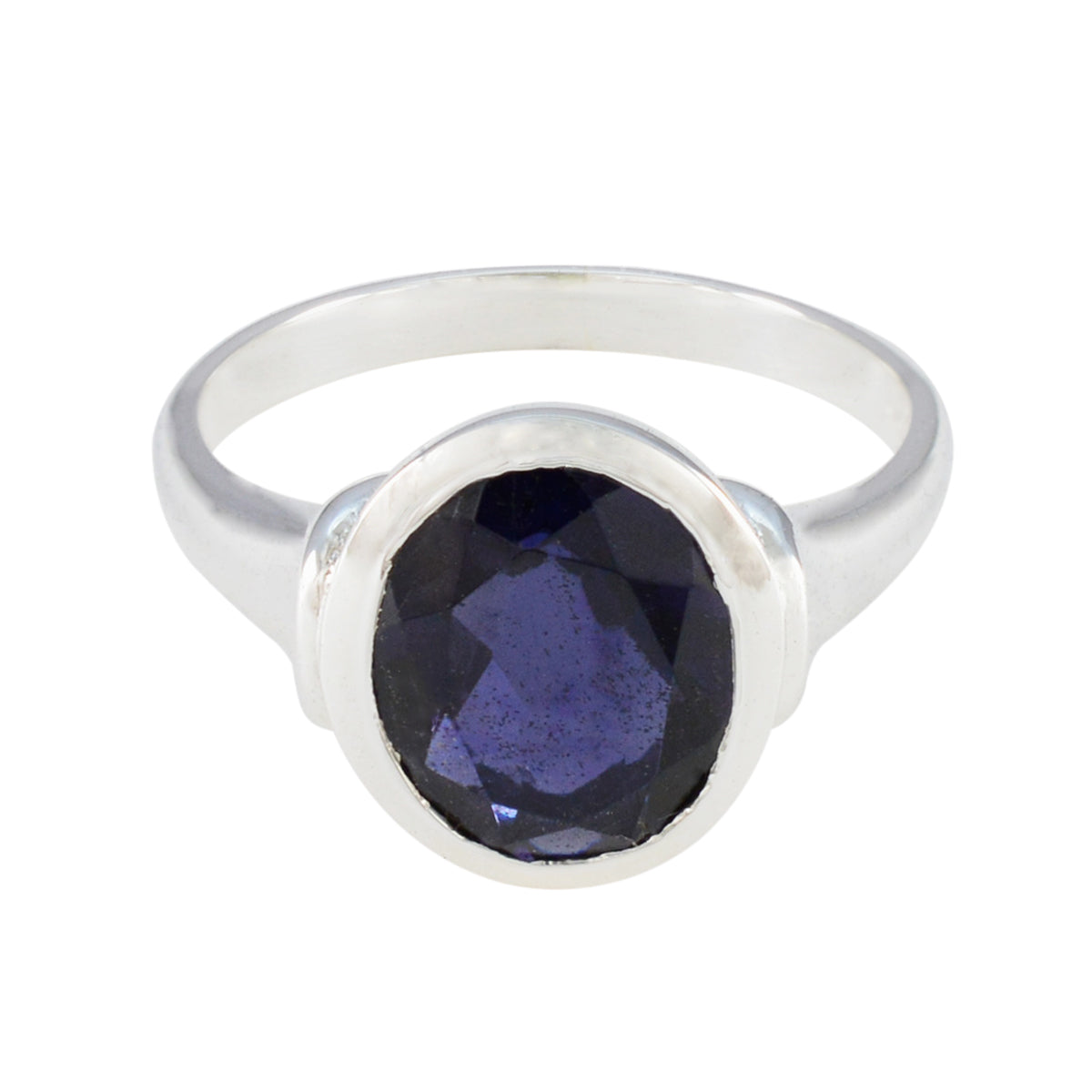 Antonia Traditional Blue Solitaire Ring Iolite Blue
