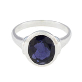 Antonia Traditional Blue Solitaire Ring Iolite Blue