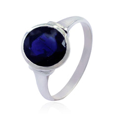 Antonia Traditional Blue Solitaire Ring