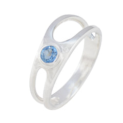 Hye-jin Abstract Blue Solitaire Ring