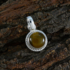 Renata Brown Gemstone Pendant Necklace in Silver