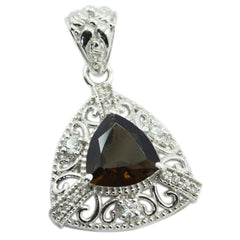Clara Brown Gemstone Pendant with Intricate Silver Design