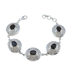 Amelia Brown Links Bracelet Gift for Fashion Lovers Smoky Quartz Brown