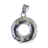 Genesis Bubble Tiny Pendant Jewelry Silver Gemstone Charm Peridot Green Green