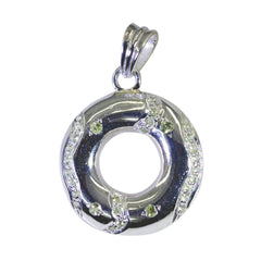 Genesis Bubble Tiny Pendant Jewelry Silver Gemstone Charm Peridot Green Green