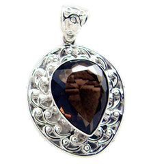 Constanza Chunky Pendant Necklace with Black Gemstone