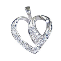 Lucy Dainty Bridal Necklace Pendant Silver Heart Charm