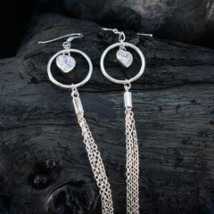 Paula Silver Dangle Earrings with Elegant Chains