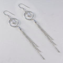 Paula Silver Dangle Earrings with Elegant Chains