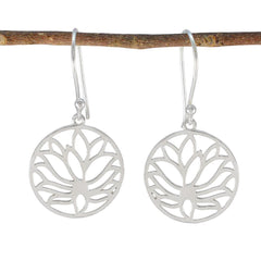 Clara Silver Dangle Earrings with Tree of Life Design Plain Gray Dangle