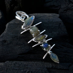 Carla Everyday Wear Pendant in Silver with Gemstones