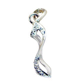 Aisha Featherlight Pendant for Women with Crystal Accent White CZ White White