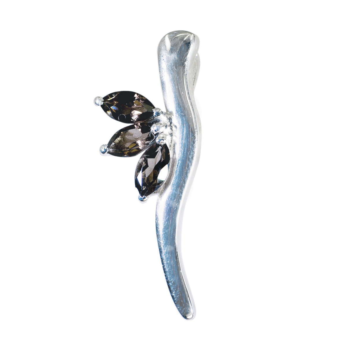 Anna Brown Feminine Featherlight Pendant Smoky Quartz Brown Brown