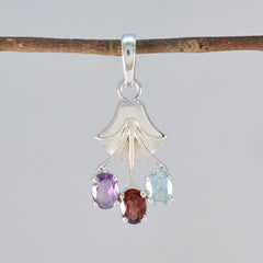 Agnes Multi-Gemstone Pendant for Everyday Elegance