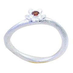 Maria Glamorous Red Solitaire Ring in Sterling Silver