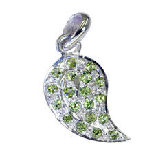 Paula Green Gemstone Pendant Sparkling Leaf Design