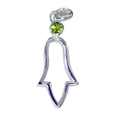 Paula Green Gemstone Valentine Pendant in Sterling Silver Peridot Green Green