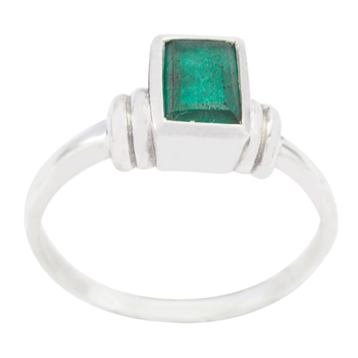 Li Lee Graceful Green Solitaire Ring Indian Emerald Green
