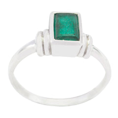 Li Lee Graceful Green Solitaire Ring Indian Emerald Green