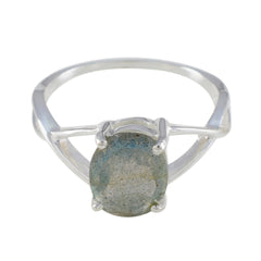 Dewi Grey Gemstone Ring in Sterling Silver