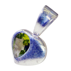 Yan Trendy Green Pendant Heart-Shaped Gemstone