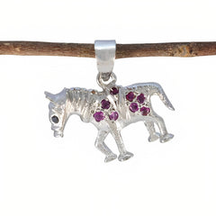 Rosa Multicolor Gemstone Pendant in Horse Design Multi Stone multicolor Multicolor