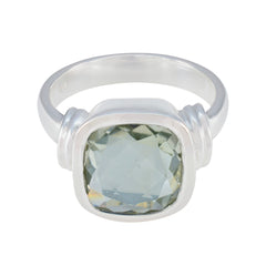 Leah Signet Light Green Solitaire Ring Green Amethyst Green
