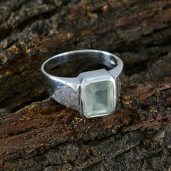 Eva Signet Light Green Solitaire Ring