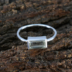 Ji-eun Abstract Light Green Solitaire Ring