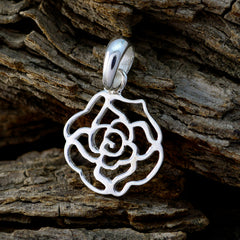 Hina Minimalist Rose Pendant in Sterling Silver