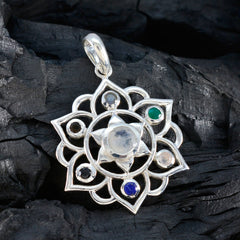 Yasmin Multicolor Classic Pendant with Gemstone Design