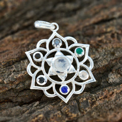 Yasmin Multicolor Classic Pendant with Gemstone Design