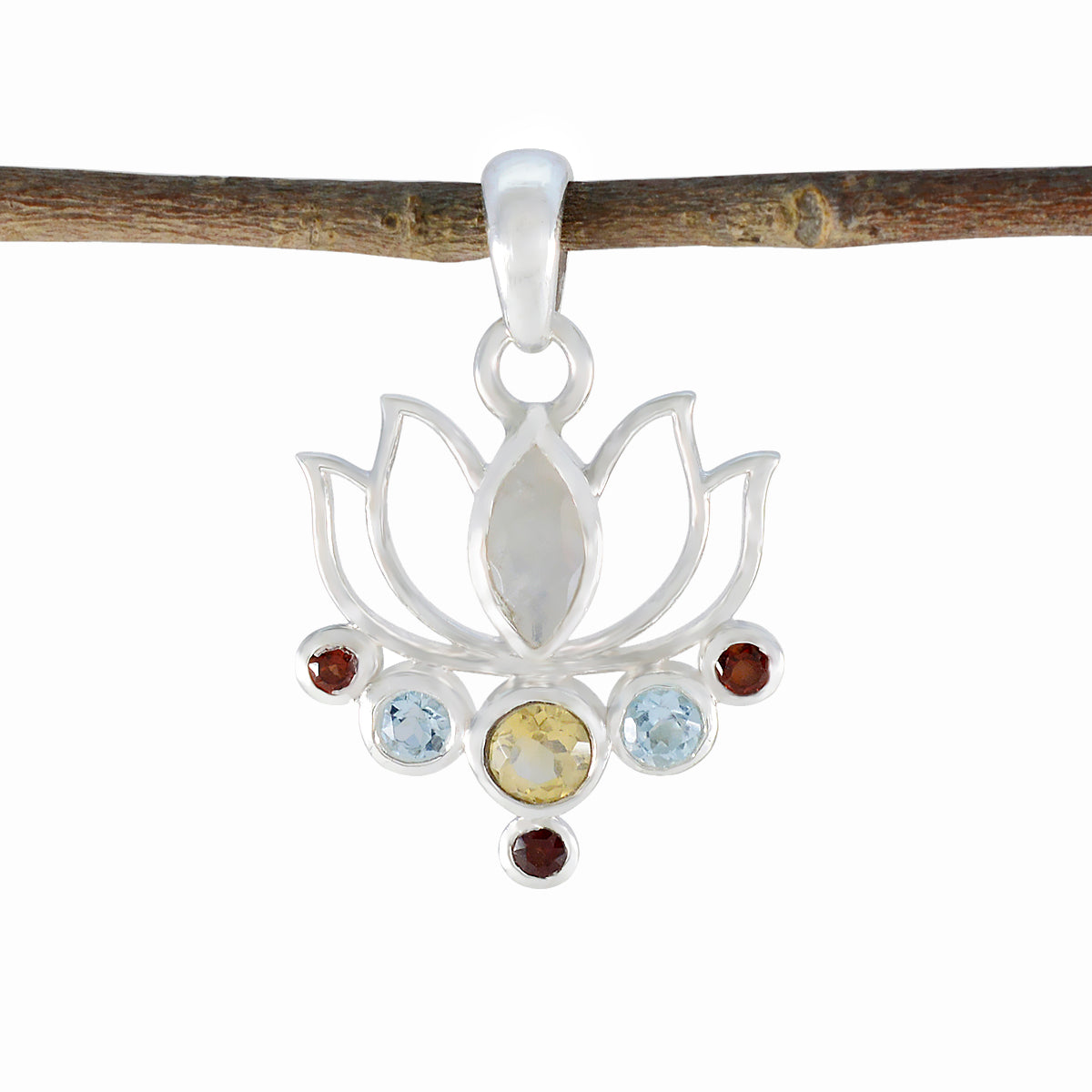 Camilla Multicolor Dainty Pendant with Gemstones Multi Stone multicolor Multicolor