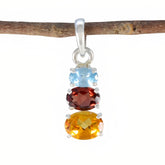 Laura Multicolor Eternity Pendant with Gemstones Multi Stone multicolor Multicolor