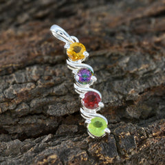 Yasmin Multicolor Gemstone Pendant Sterling Silver