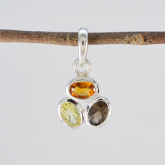 Soo-jin Multicolor Gemstone Pendant in Sterling Silver