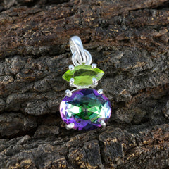 Yasmin Multicolor Gemstone Pendant Sterling Silver