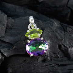 Yasmin Multicolor Gemstone Pendant Sterling Silver