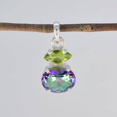 Yasmin Multicolor Gemstone Pendant Sterling Silver