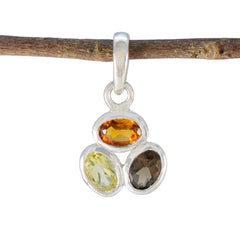 Soo-jin Multicolor Gemstone Pendant in Sterling Silver Multi Stone multicolor Multicolor