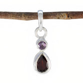 Lily Multicolor Gemstone Pendant Silver Drop Design Multi Stone multicolor Multicolor