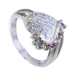 Alina Multicolor Gemstone Ring for Women with Heart Design