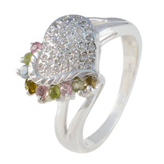 Alina Multicolor Gemstone Ring for Women with Heart Design