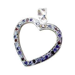 Maya Multicolor Graceful Pendant Heart-Shaped Design