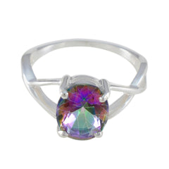 Araya Multicolor Solitaire Ring with Sterling Silver